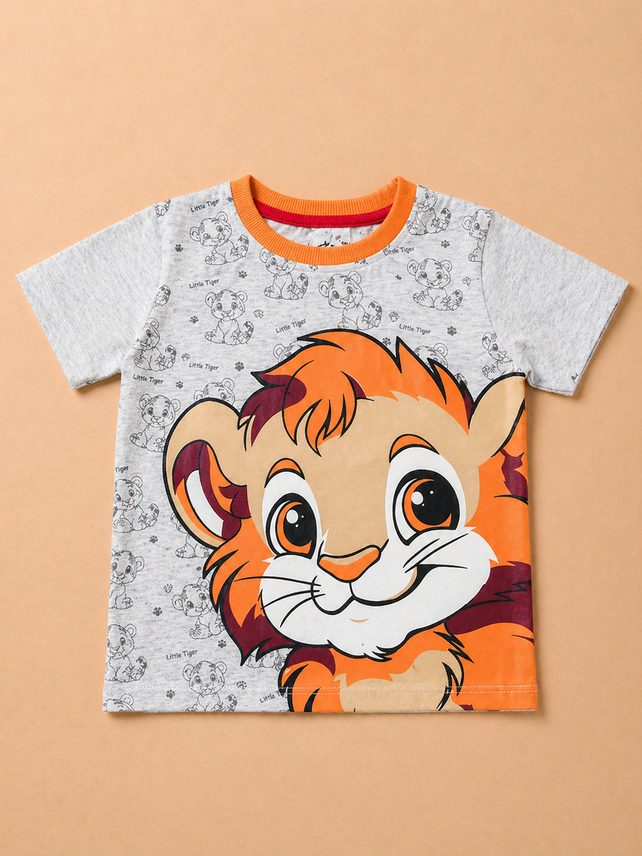 Boys Lion Graphic Tee-Shirt