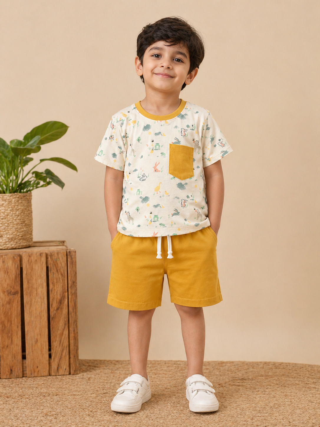 Boys Printed T-Shirt & Short Set