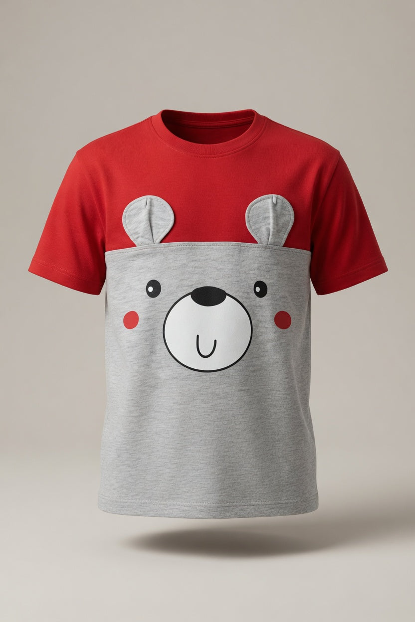 Boys Bear Print T-Shirt