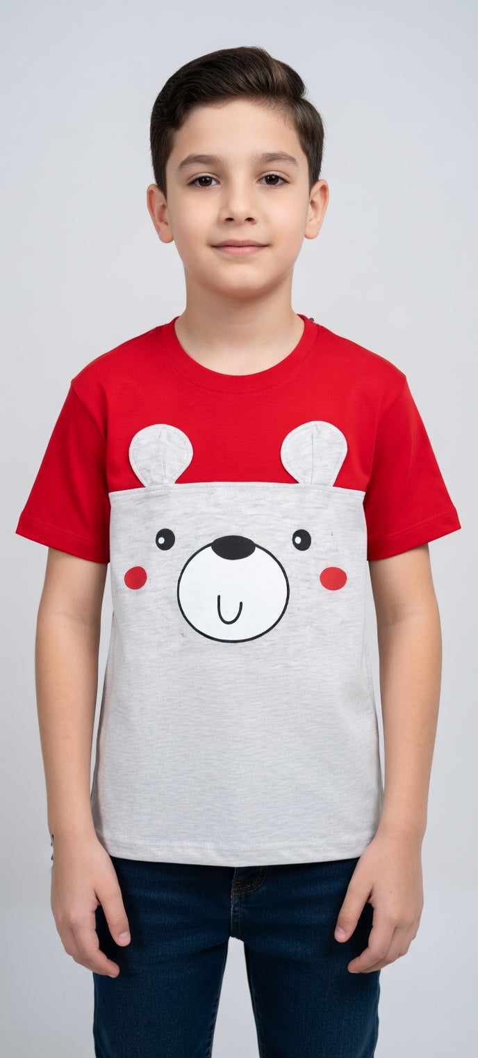 Boys Bear Print T-Shirt